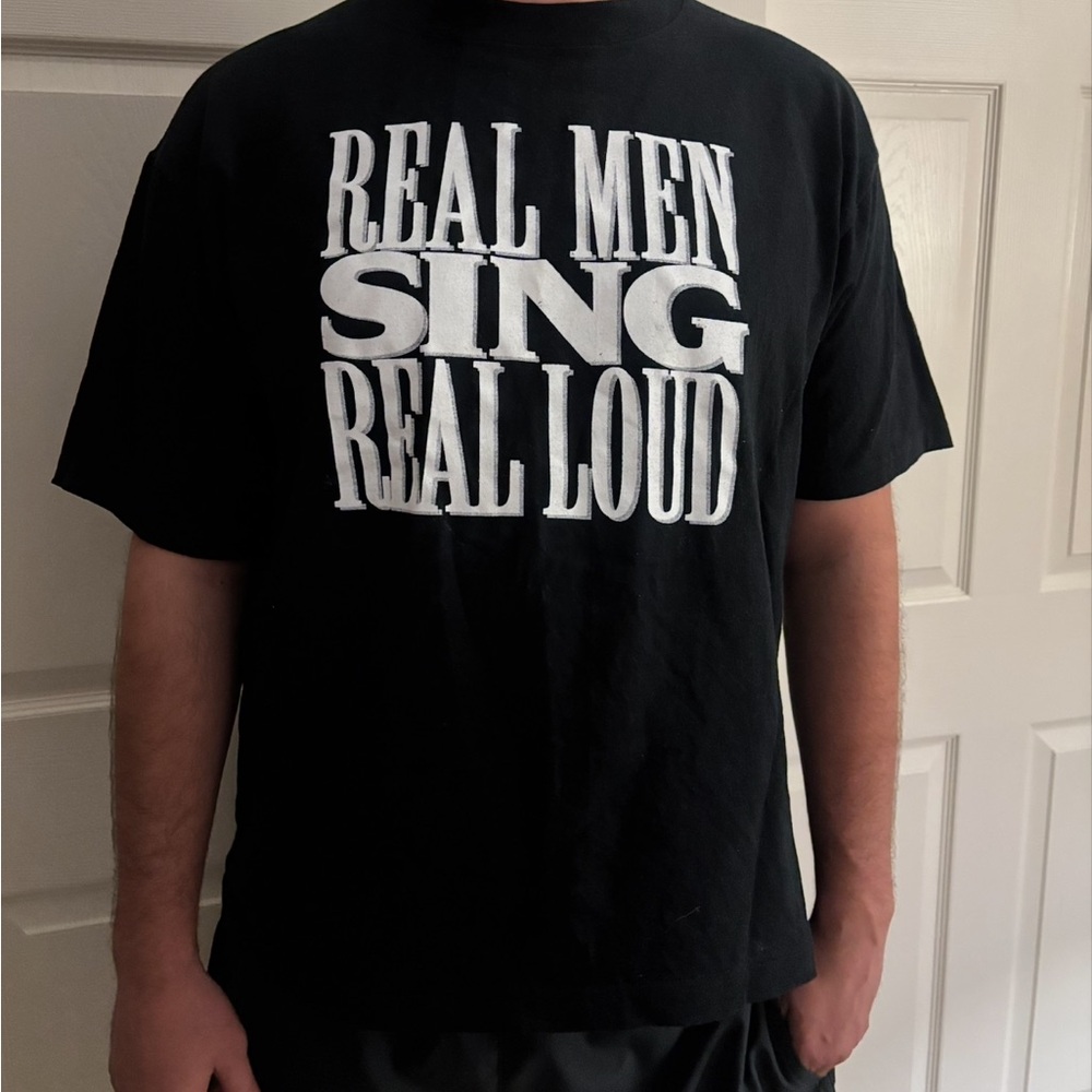Black Graphic T-Shirt - Real Men Sing Real Loud